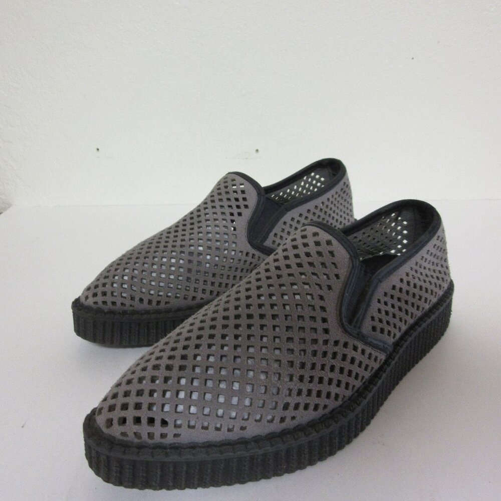 tuk Gray Perforated Slip-On Sneakers